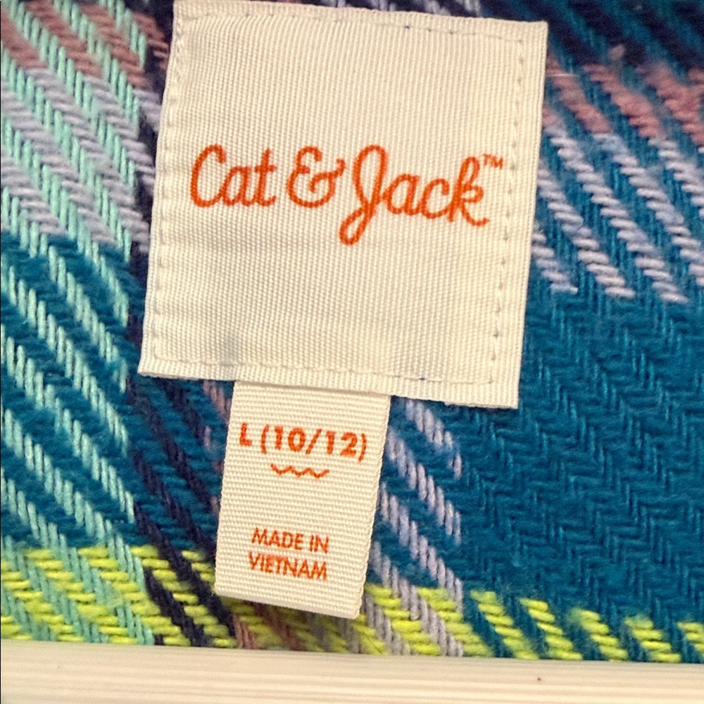 Cat & Jack Multicolor Plaid Button Down Shirt - Picture 7 of 7